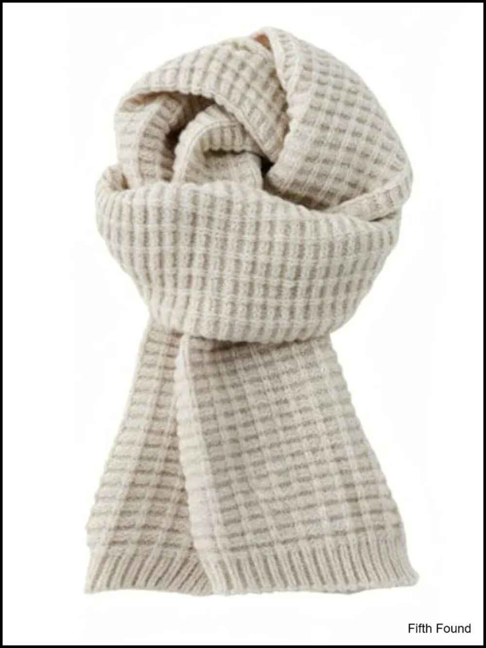 Waffle Knit Winter Scarf Soft Warm Wrap Women Cold Weather